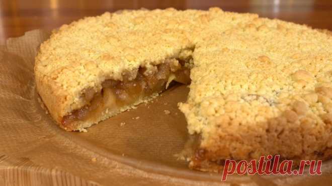 Рассыпчатый пирог с грушей, корицей и цедрой апельсина
