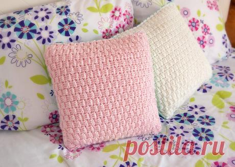 Вяжем крючком наволочку на подушку. Вязаная наволочка | Лаборатория домашнего хозяйства