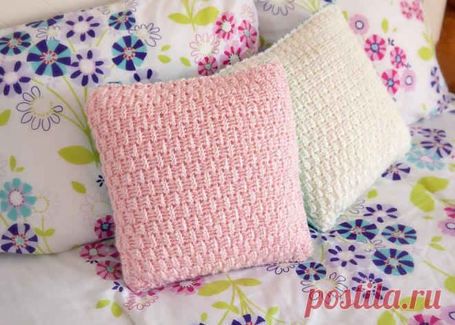 Вяжем крючком наволочку на подушку. Вязаная наволочка | Лаборатория домашнего хозяйства