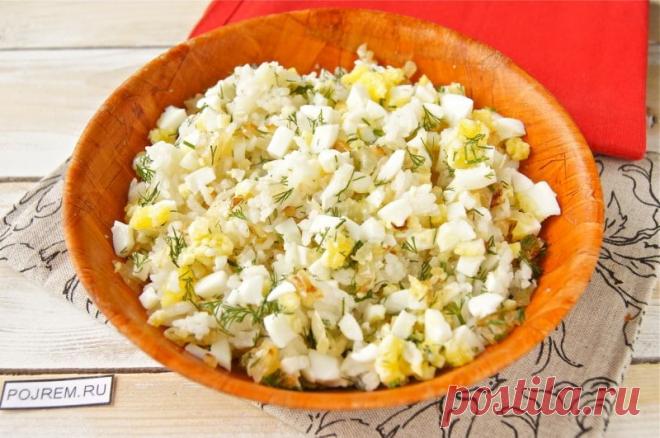 Начинка для пирожков из риса и яиц - пошаговый рецепт с фото