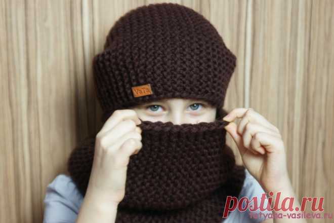 Вязаная шапка-бини (мастер-класс)