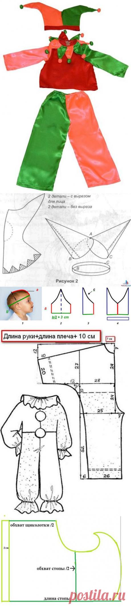 Как сделать новогодний костюм Петрушки для мальчика с пошаговой фотоинструкцией.