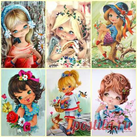 💫 Винтажные открытки от испанской художницы Мерседес Гарсия Галлардо (Mercedes Garcia Gallardo).