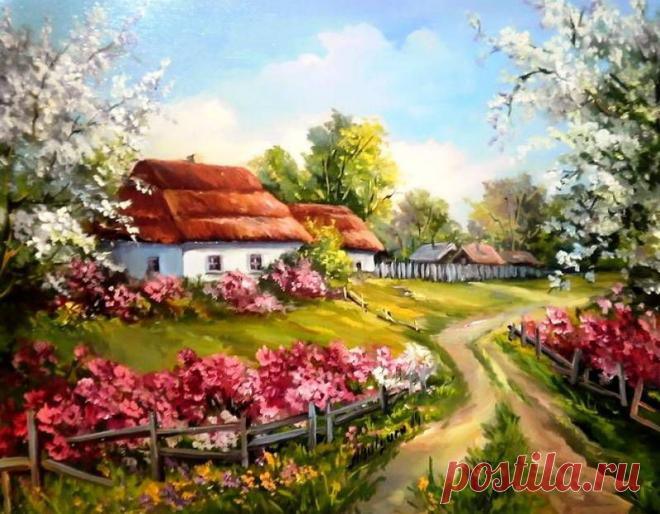 Весенний пейзаж Anca Bulgaru .