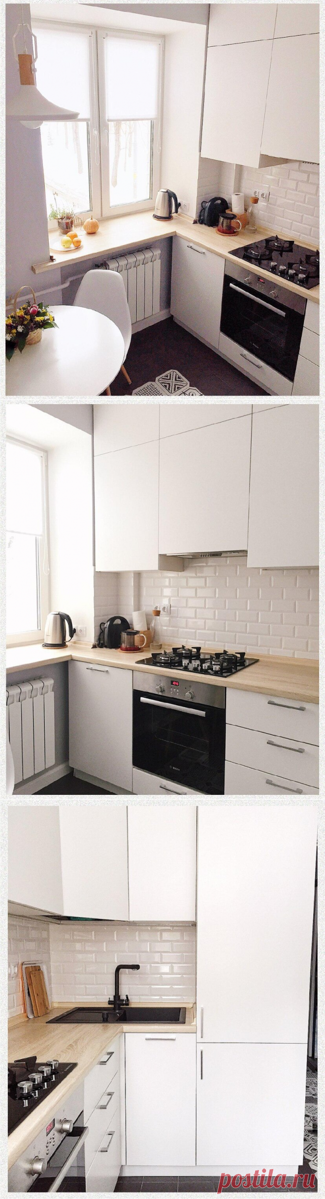 Женщина воплотила мечту – сделала ремонт кухни (5 м2) лучше дизайнеров, Фото до&#x2F;после | Oikodomeo | Яндекс Дзен