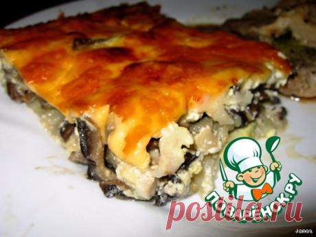 Запеканка картофельная с грибами, яйцами и сыром