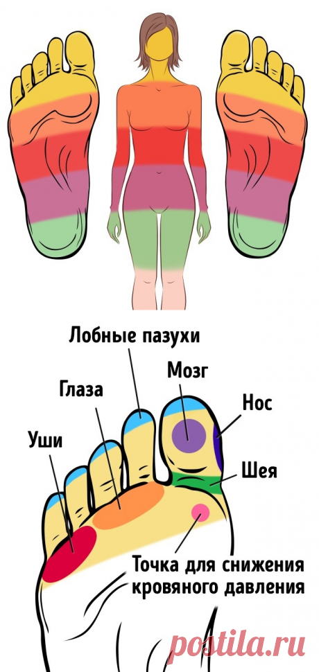 21 точка на стопах, массаж которых улучшает самочувствие