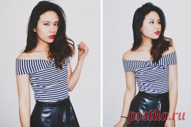 Переделка тельняшки для девушки