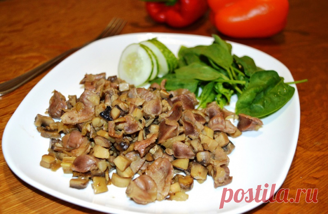 Блюда из куриных желудков
