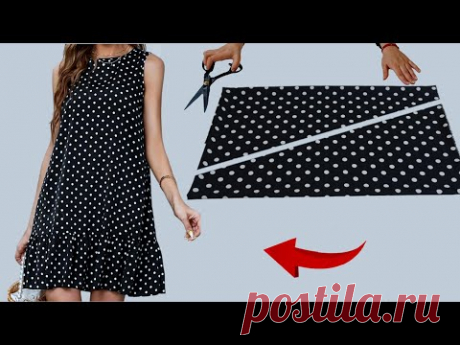 ♥️New💃 Two Ways to Wear a Summer Stylish Dresses✂️So Easy So Cute Only 1 meter fabric Dresses Sewing