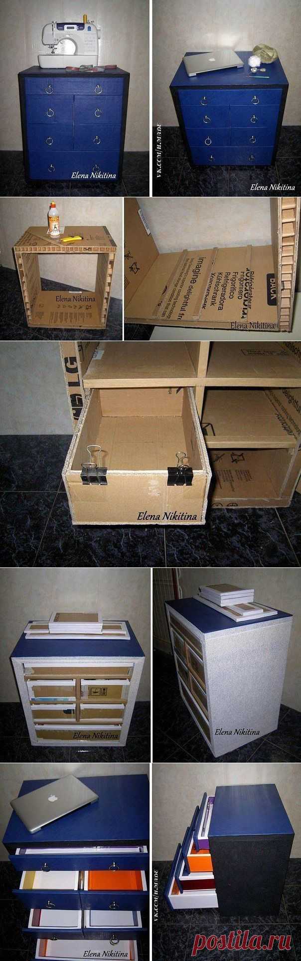 Комод из картона