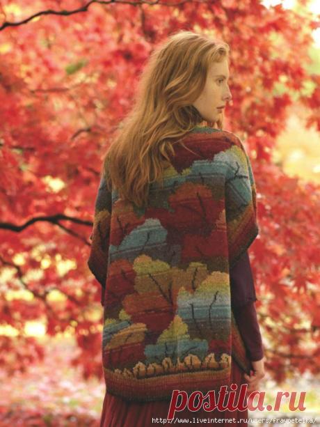 Осеннее пончо от Kaffe Fassett