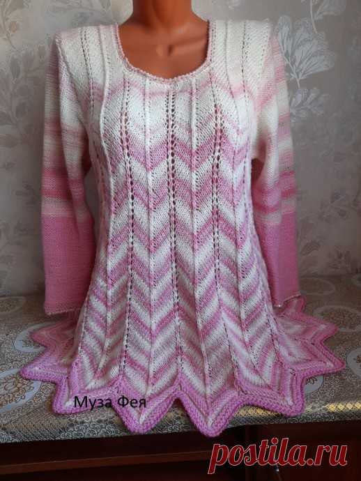 Костюм "Зигзаг" спицами.