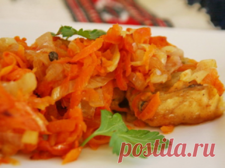 Маринад для рыбы из моркови и лука с уксусом