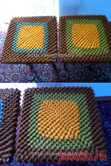 Вязание чехлов на табуретки