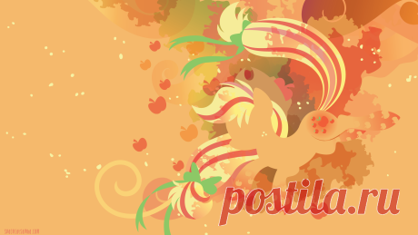 Rainbow Power Applejack Silhouette Wall by SambaNeko