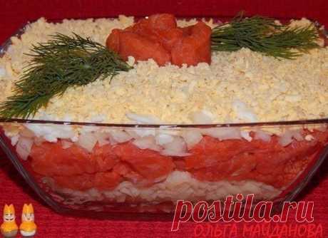 Вкуснейший салат с рыбой для праздничного стола!