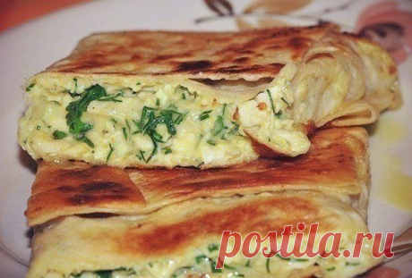 Пирог из лаваша с сыром и зеленью | Поваренный сайт