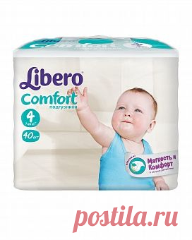 Подгузники Comfort Fit Ecotech 4, 7-14кг, эконом упаковка 40 шт. Libero (Либеро)