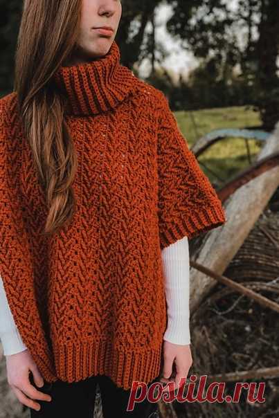 Harvest Poncho by Carrie M Chambers
https://www.crochetwithcarrie.com/harvest-turtleneck-..