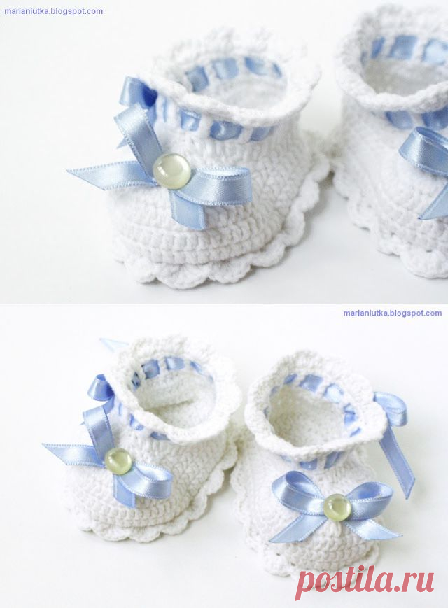 Связано с душой. Handmade by Marianiutka: Пинетки "Принц" для мальчика