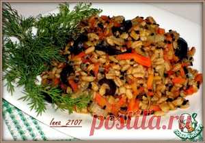 Перловый гарнир с маслинами - кулинарный рецепт