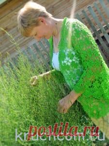 Вязаный кардиган из мотивов | Вязание крючком, бесплатная схема, фото Конкурсная работа № 6 — Вязаный кардиган из мотивов (Алия Хасанова) (условия конкурса) Доброго дня всем!!!Вашему вниманию представляю свой подарок маме кардиган из хлопка сосо 240/50г, крючок 1.6 Вязала из мотивов, нашла модель в журнале. 6 мотивов на спине, на полочки по 4. Окантовка у меня получилась очень пышной. Ушло у меня 7 мотков, на …