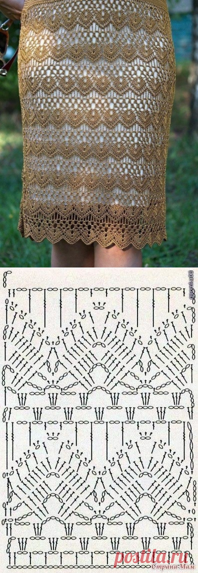 Узорчик крючком для юбочки. — Сделай сам, идеи для творчества - DIY Ideas