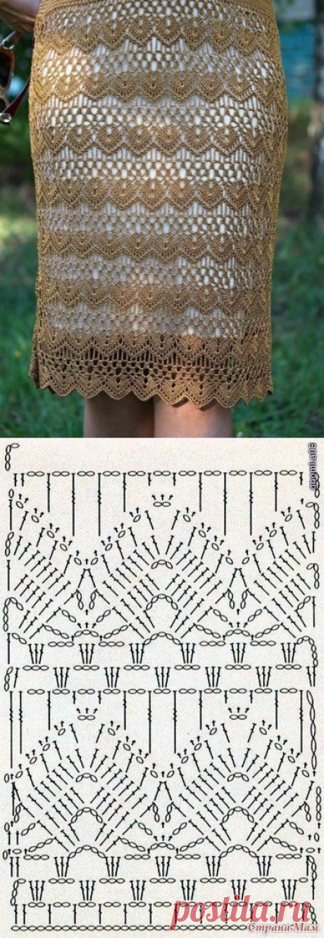 Узорчик крючком для юбочки. — Сделай сам, идеи для творчества - DIY Ideas