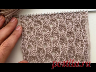 ПРЕКРАСЕН и с ЛИЦА и с ИЗНАНКИ! Простой, эффектный ажурный узор