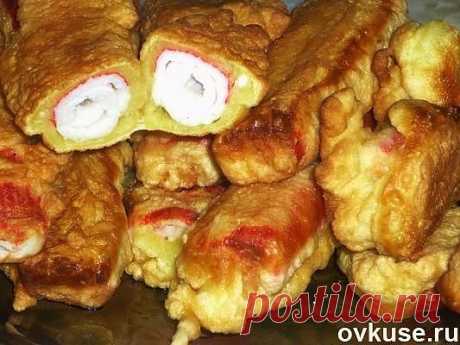 Фаршированные крабовые палочки в кляре - Простые рецепты Овкусе.ру