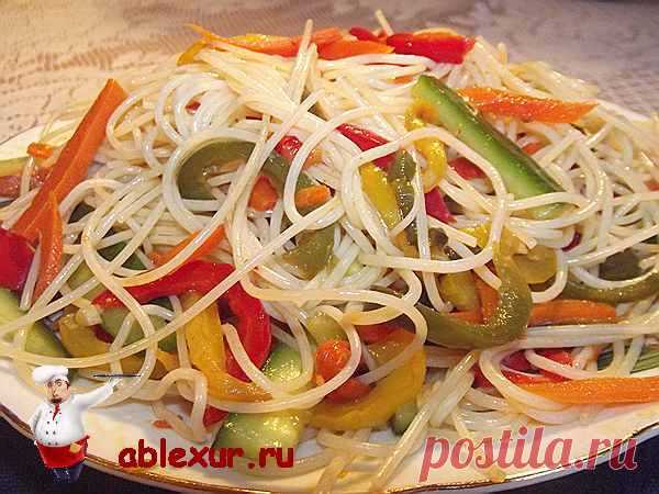Салат из фунчозы с овощами. Уверен вы даже не догадывались!