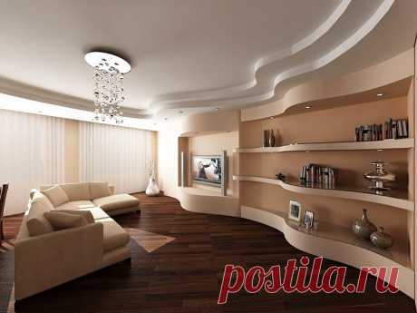 Яркие варианты украшения квартиры гипсокартоном