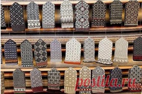 Латышские варежки-схемы ,описание узоров