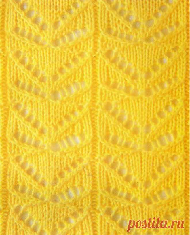 www.SHPULYA.com - Ажурный узор спицами 73
