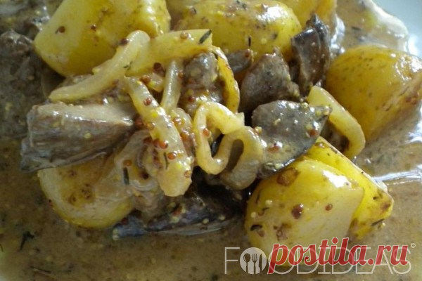 Картошка с печенью в мультиварке