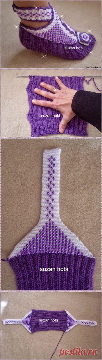 Мастер-класс  вязаной обуви от suzan hobi