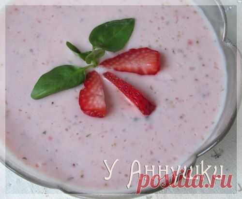 Желе из кефира с клубникой. 🍓