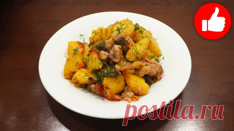 Домашняя картошка с мясом в мультиварке, простой рецепт второго блюда на обед или ужин | Мультиварка простые рецепты! | Яндекс Дзен