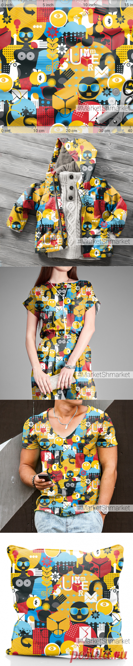 Ткань Лето - закажи на #MarketShmarket.com любая ткань с любым принтом