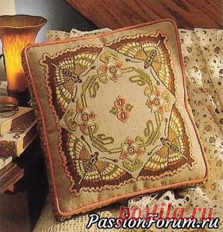 Шикарная схемка для вышивки подушечки!