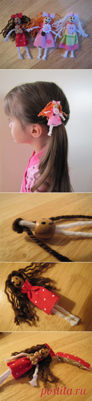 МК Куколки на заколку или просто поиграть