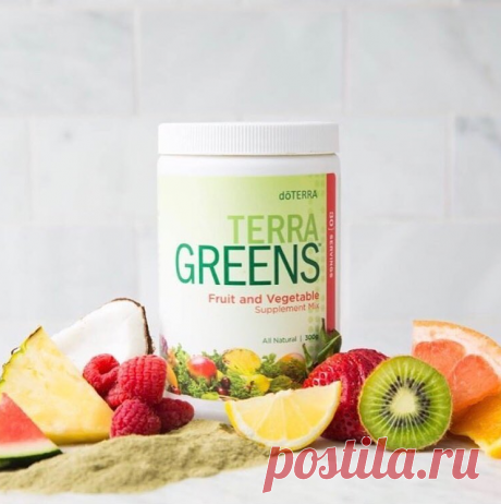 TerraGreens- запатентованная смесь высококачественной растительной клетчатки из фруктов, овощей и других полезных растений в сочетании с сертифицированными чистыми эфирными маслами терапевтического класса. Всего одна мерная ложечка TerraGreens на стакан воды или любимого вами напитка восполнит суточную потребность вашего организма в растительной клетчатке. TerraGreens® - просто незаменимый продукт для тех, кто заботится о здоровье, с целым списком полезных свойств: ...
