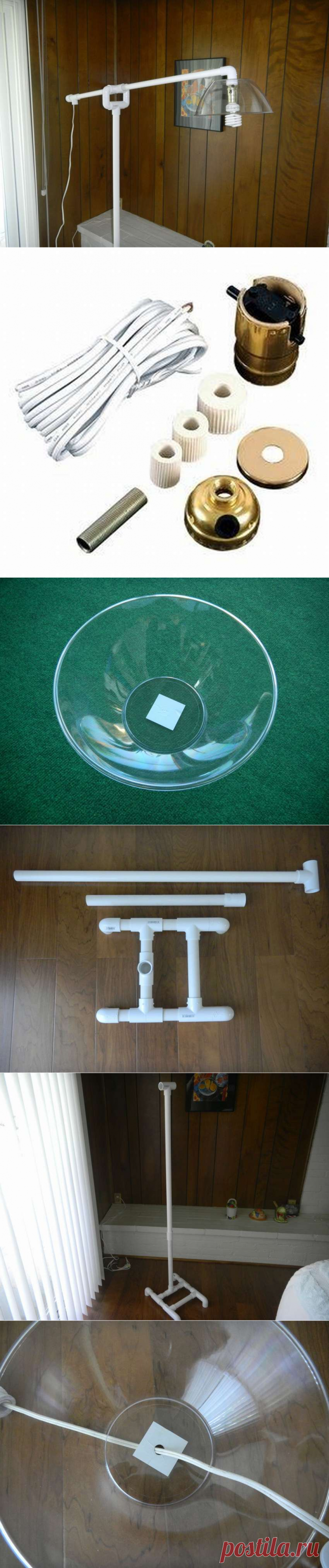 Торшер из труб своими руками