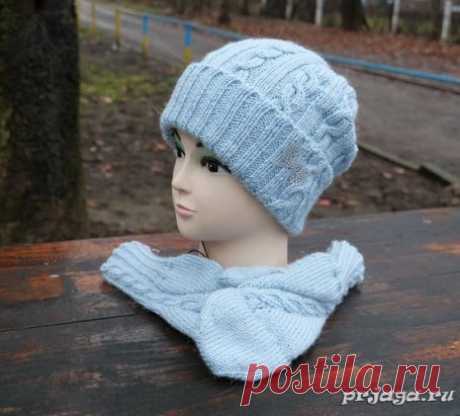 Шапка «Иней» спицами
Описание: https://prjaga.ru/vyazanie-dlya-zhenshchin/shapka-beret/shapka-inej-spicami