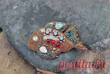 (1) Брошь &quot;Исполнение желаний&quot;. | Bead Embroidered Brooches