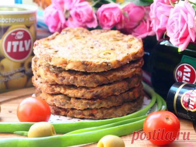 Куриные лепешки с оливками и льняной мукой – пошаговый рецепт с фотографиями