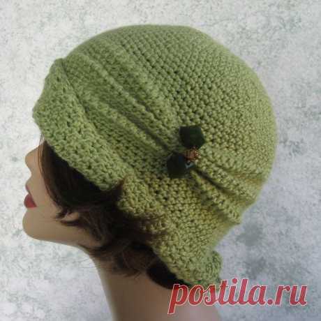 Crochet Pattern Womens FLAPPER HAT Cloche With от kalliedesigns