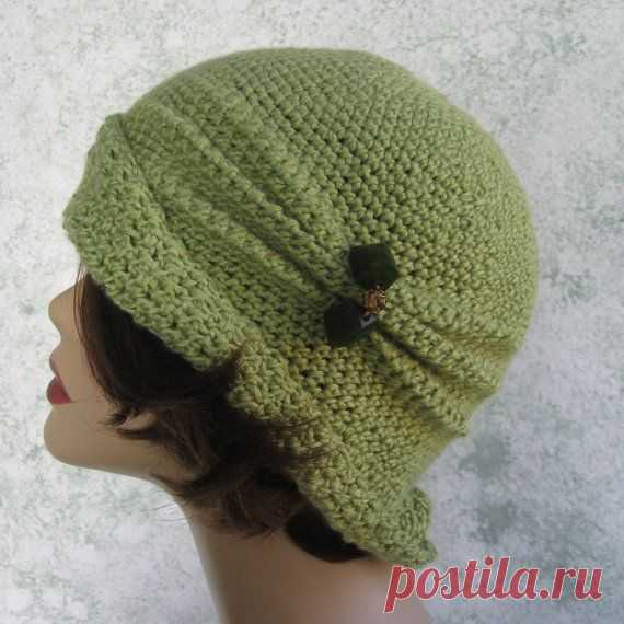 Crochet Pattern Womens FLAPPER HAT Cloche With от kalliedesigns