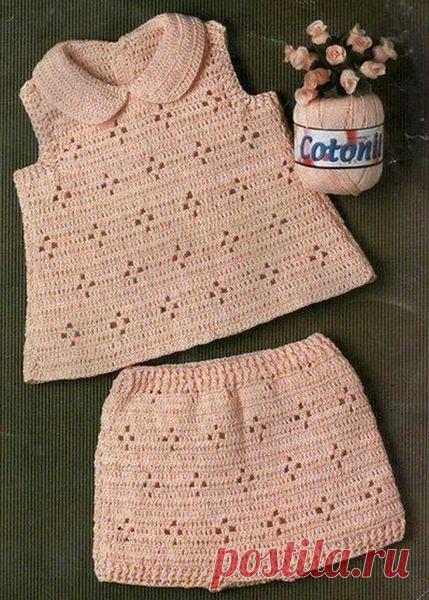 Ensemble brassière et culotte avec ses grilles gratuites ! - Modèles pour Bébé au Crochet